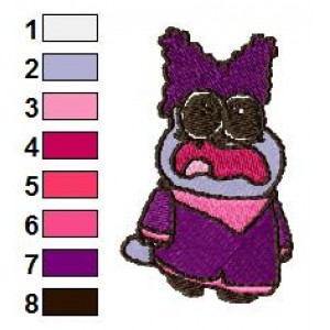 Surprised Chowder Embroidery Design